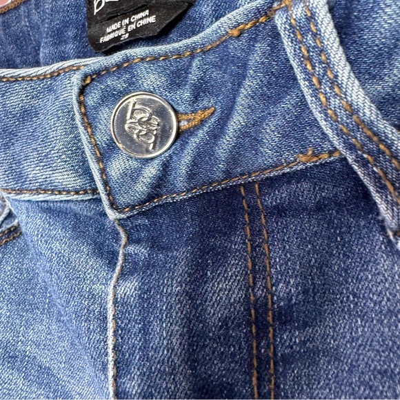 Bebe jeans heartbreaker skinny stretchy rhinestone bling on back pockets blue - Picture 8 of 13